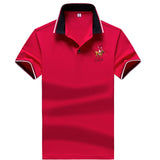 Polo Shirt Men High Quality Men Polyester Short Sleeved Summer Dress Shirt Brand Jersey Polo Hombre Size M-4XL Dropshipping
