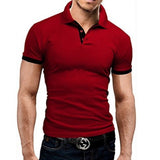 ropa de Hombre 2019 Polo camisa 5xl hombres Casual Delgado transpirable verano Polo camisa 10 colores Hombre sólido manga corta