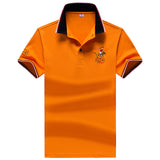 Polo Shirt Men High Quality Men Polyester Short Sleeved Summer Dress Shirt Brand Jersey Polo Hombre Size M-4XL Dropshipping