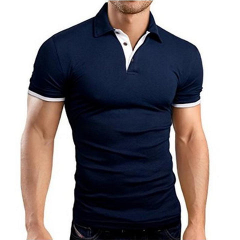 ropa de Hombre 2019 Polo camisa 5xl hombres Casual Delgado transpirable verano Polo camisa 10 colores Hombre sólido manga corta
