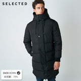 SELECTED 2019 New Winter Down Jacket Men's Zipper and Hat Casual Parka Clothes Medium-Long Coat  S | 418412503