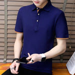 100 Cotton polo Shirt Men Trend Teenagers Leisure Self-cultivation Thin Polo Shirts For Men 4xl Solid Top Tee poloshirt men